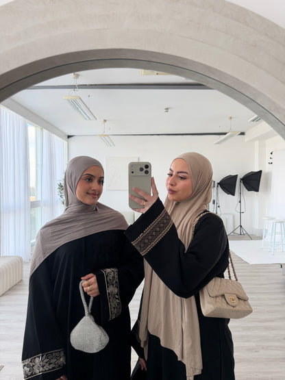 Haniya 2.0 black closed nida abaya LIMITED EDITION