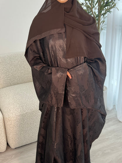 CLEARANCE Hira Batwing Printed Abaya with Inner Belt
