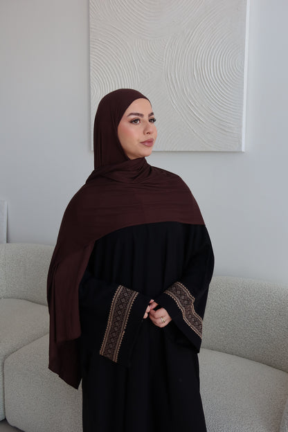 Sirin closed lace tatreez design abaya