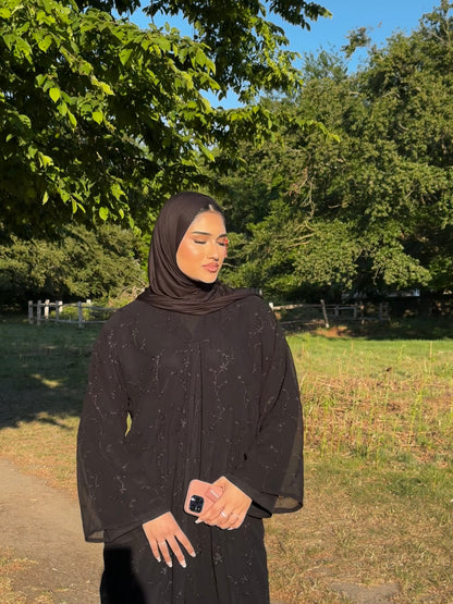 Azhar chiffon layered abaya