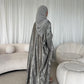 Esra Metallic Open Abaya