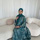 Esra Metallic Open Abaya