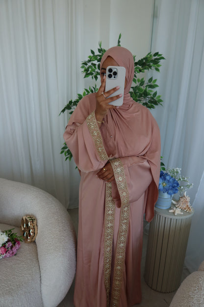 Yusra Lace Open abaya
