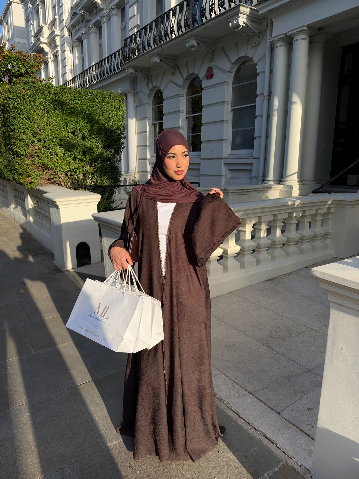 Salwa open jacquard abaya A/W LIMITED EDITION