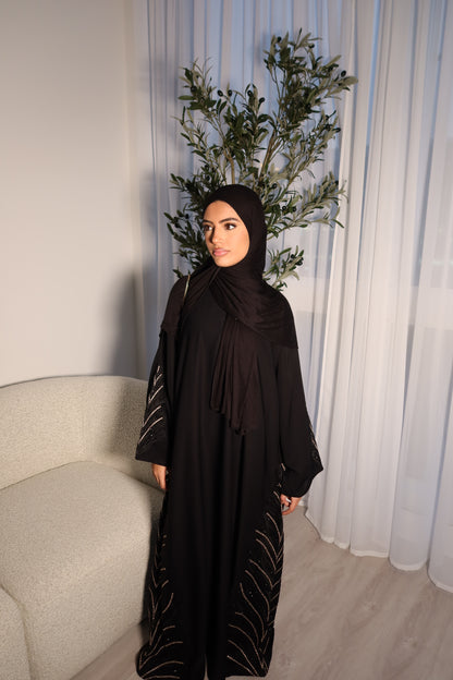 Ziya luxury closed black abaya