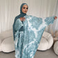 Layaan Tie-Dye Print Butterfly Abaya