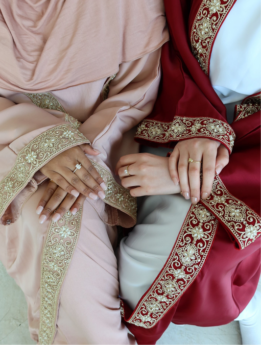 Yusra Lace Open abaya