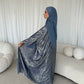 Esra Metallic Open Abaya