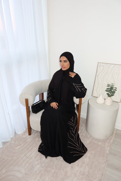 Ziya luxury closed black abaya
