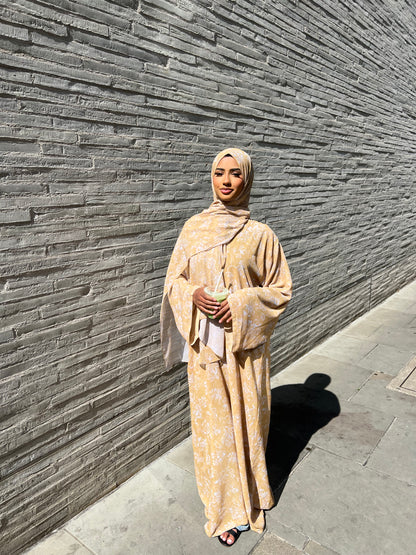 *EX DISPLAY* Warda floral printed abaya *EX DISPLAY*