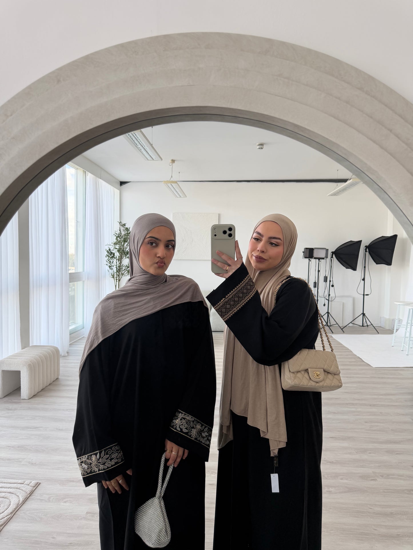 Sirin closed lace tatreez design abaya