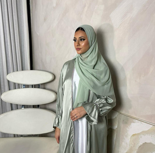 CLEARANCE- Dounia abaya sage green