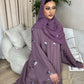 Yasmina Embroidery Buttoned Abaya