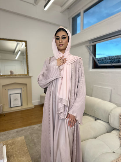 4 Piece Crinkled Abaya set safe green size 54 *ex display*
