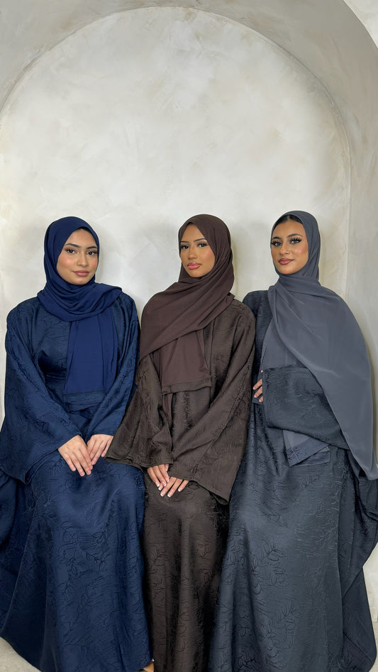 Habiba blue batwing abaya size blue 54