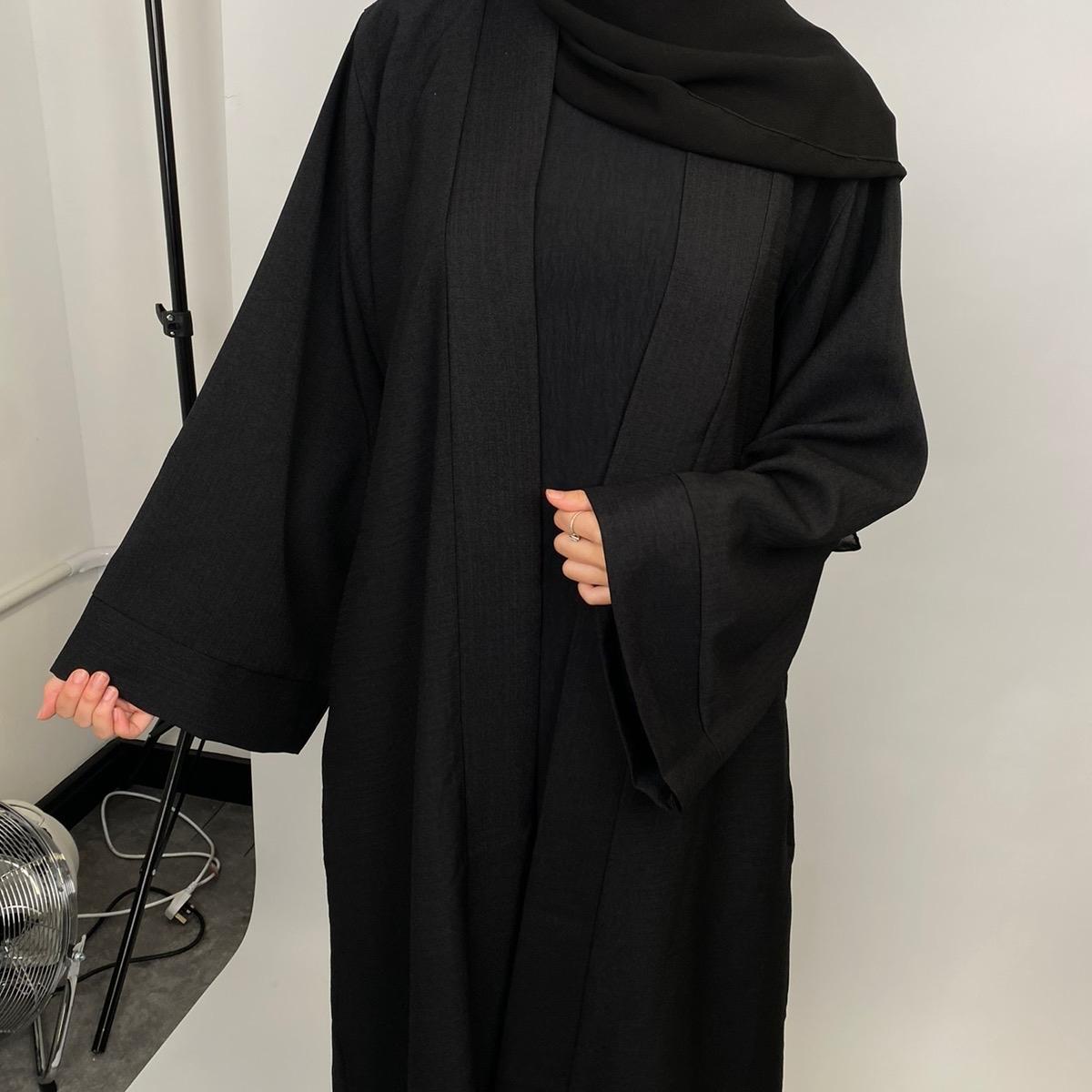 Linen Open Abaya