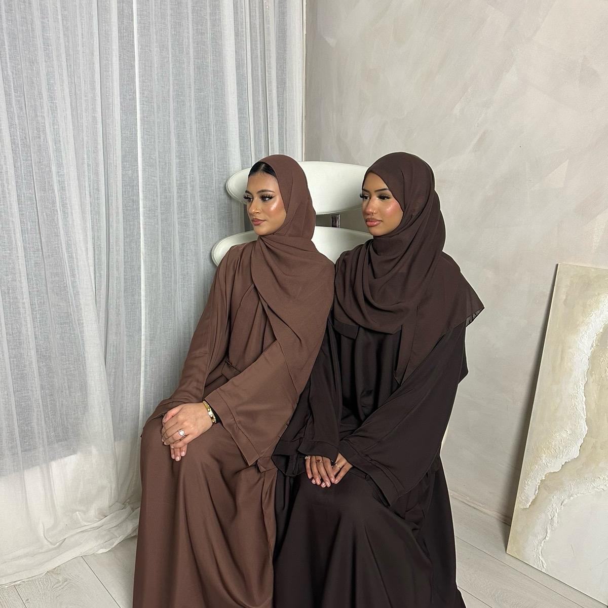 Nida Coloured Abaya chocolate brown *ex display*