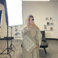 Rahma Embroidery Linen Abaya