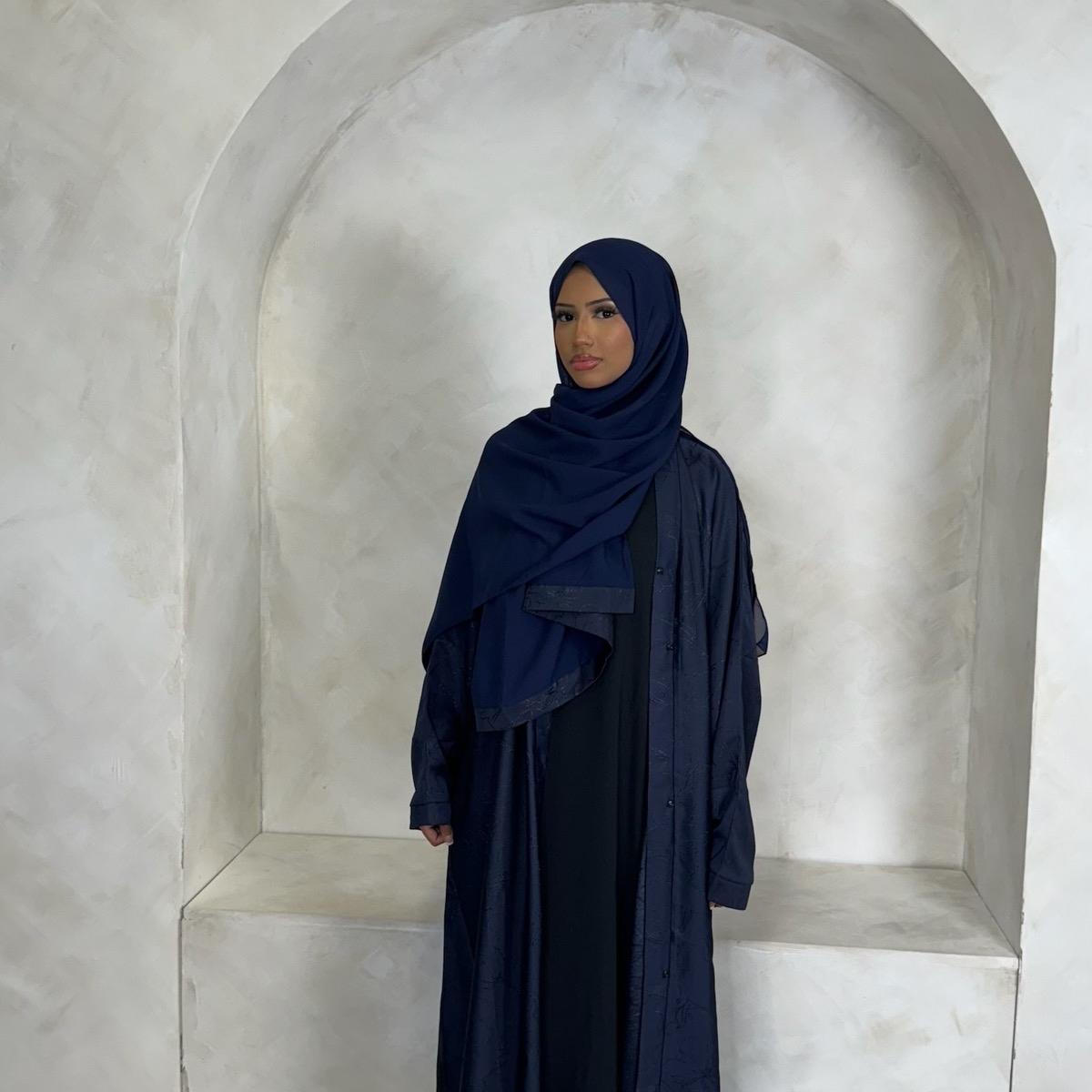 Inayaat Printed Buttoned Abaya