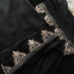 Arwa black wide sleeves abaya with gold lace