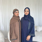 Azeena blue open abaya with inner