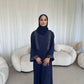 Azeena blue open abaya with inner