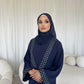 Azeena blue open abaya with inner