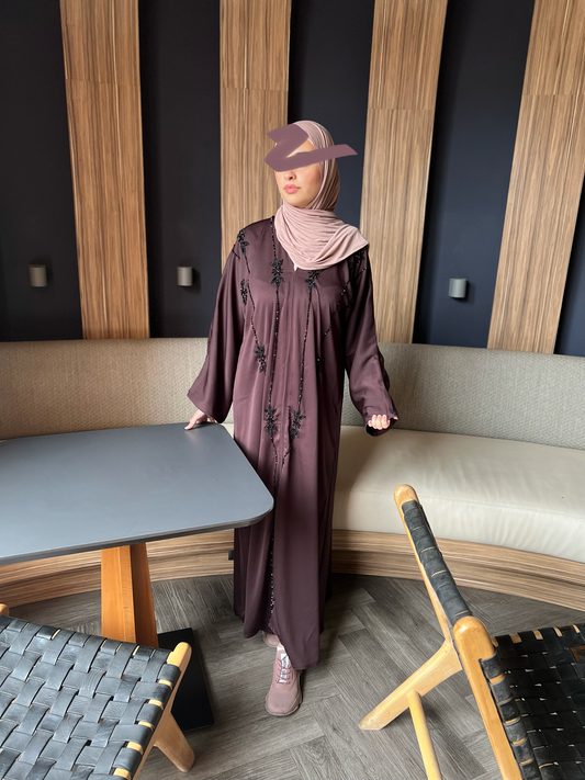 Amira Burgundy Abaya