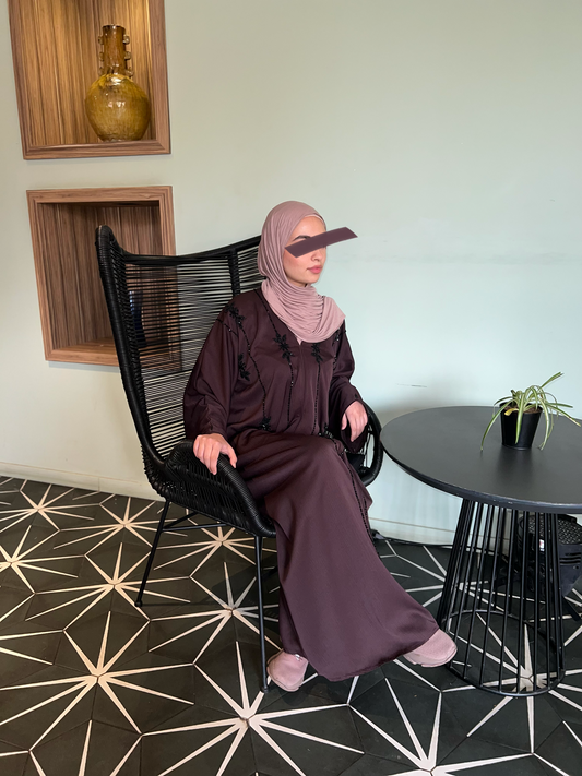 Amira Burgundy Abaya