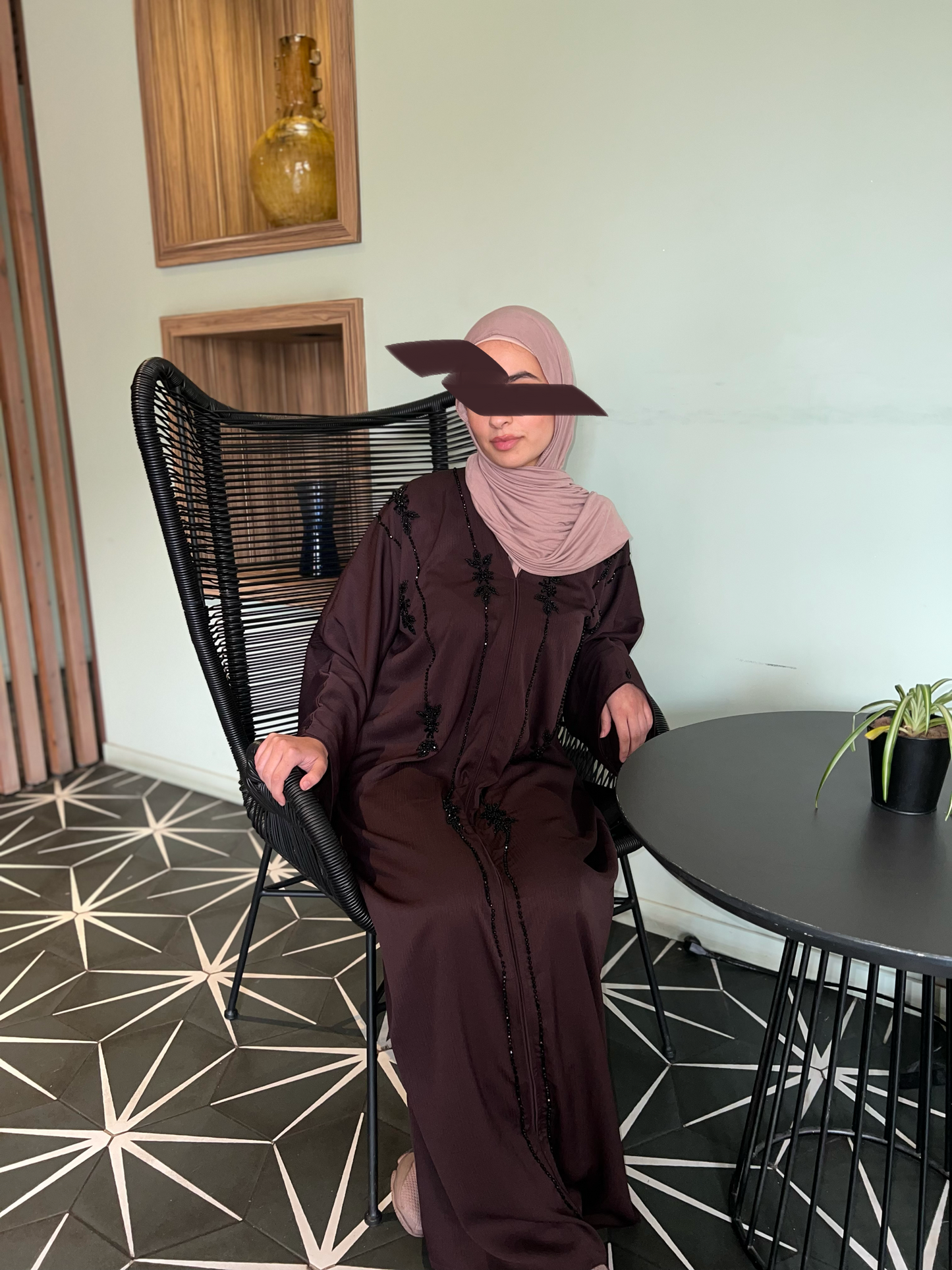 Amira Burgundy Abaya